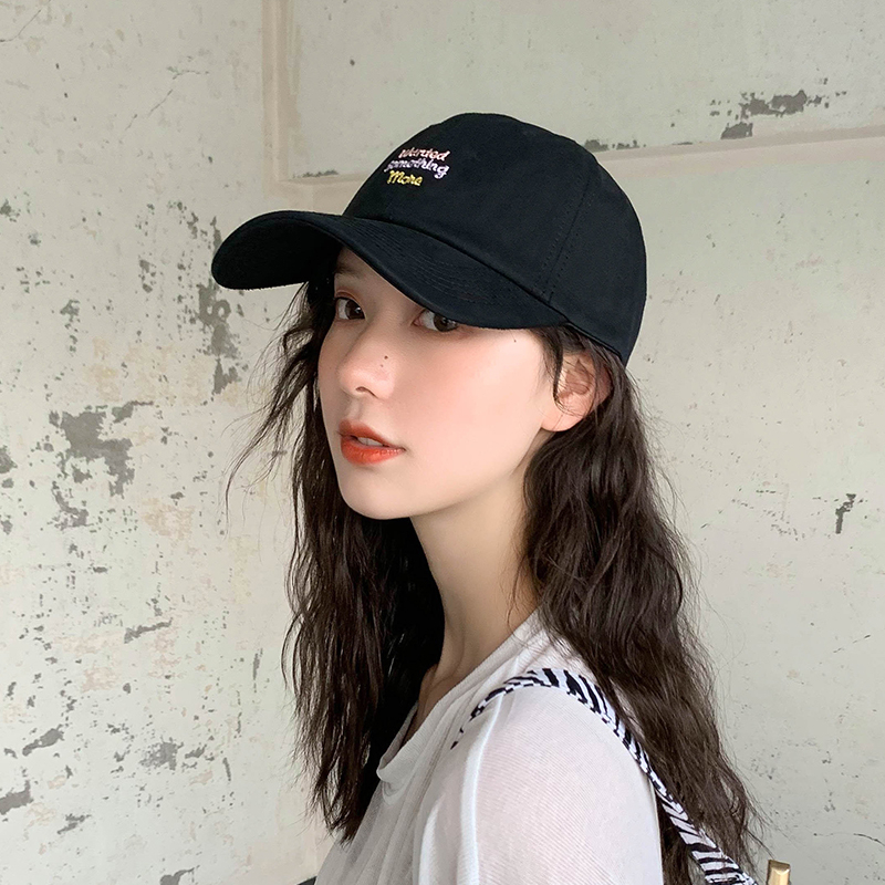 Topi Import Baseball Cap Korea New Product Best Seller Wanita Pria Kekinian Bordir Terpopuler Kekencangan Yang Dapat Disesuaikan Hitam Dan Putih Hat Unisex