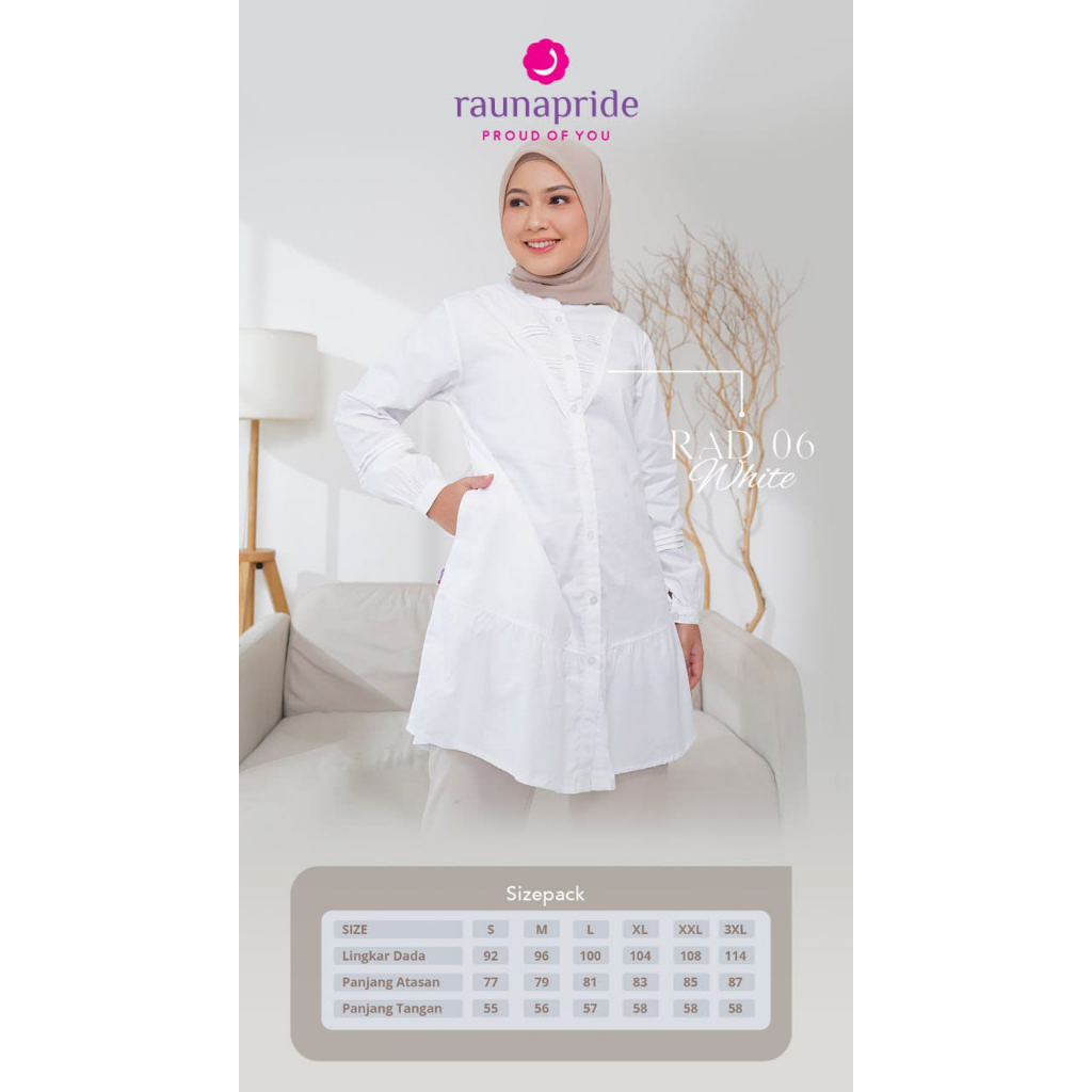 READY TUNIK RAUNAPRIDE RAD 06 WHITE