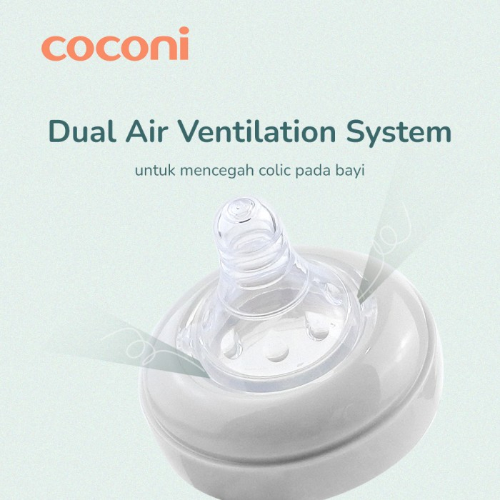 Coconi Wide-neck Baby Bottle 150ml/270ml | Botol Susu Dot Bayi Anti-Colic