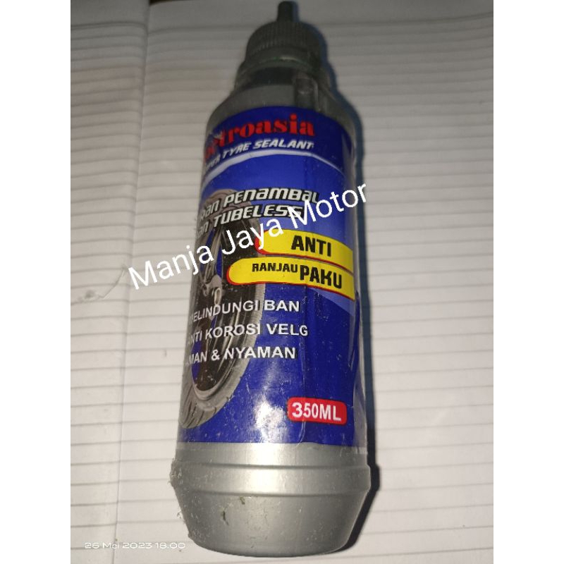 Cairan tubeless 350ml for semua motor bebek/matic/beat/vario/mio/supra x 125/pcx/spacy/scoopy/spacy/N-max/scoopy f1/vario 125/150/160/aerox/freego/vespa/jupiter mx/byson/vixion/supra x 125/genio/beat new 2022/lexi/smash/spin shogun/revo/blade/vega force 1
