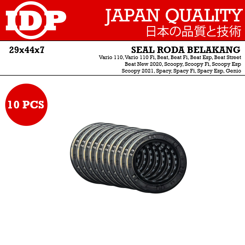 IDP Paket Seal Sil Roda Belakang Beat FI Vario 110 125 Genio (10pc)