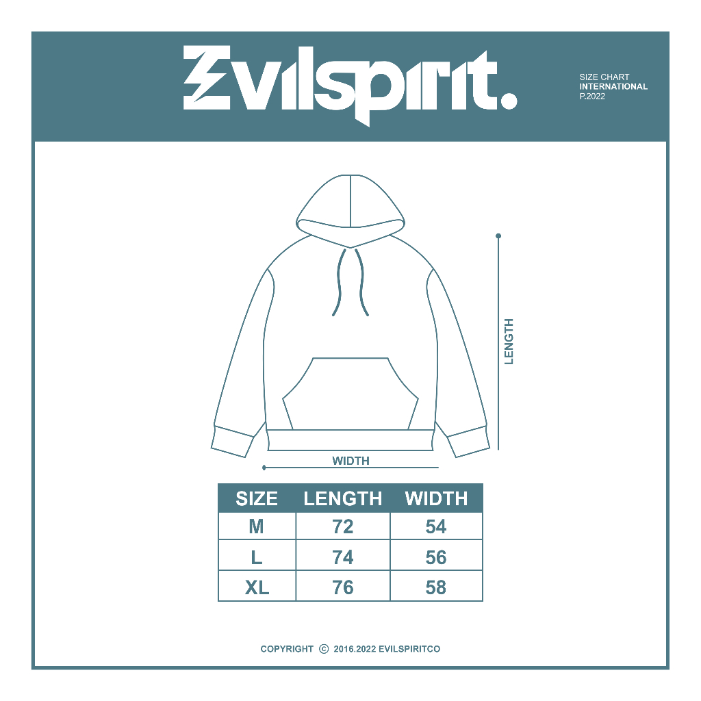 EVILSPIRIT HOODIE - WORDS CREAM UNISEX