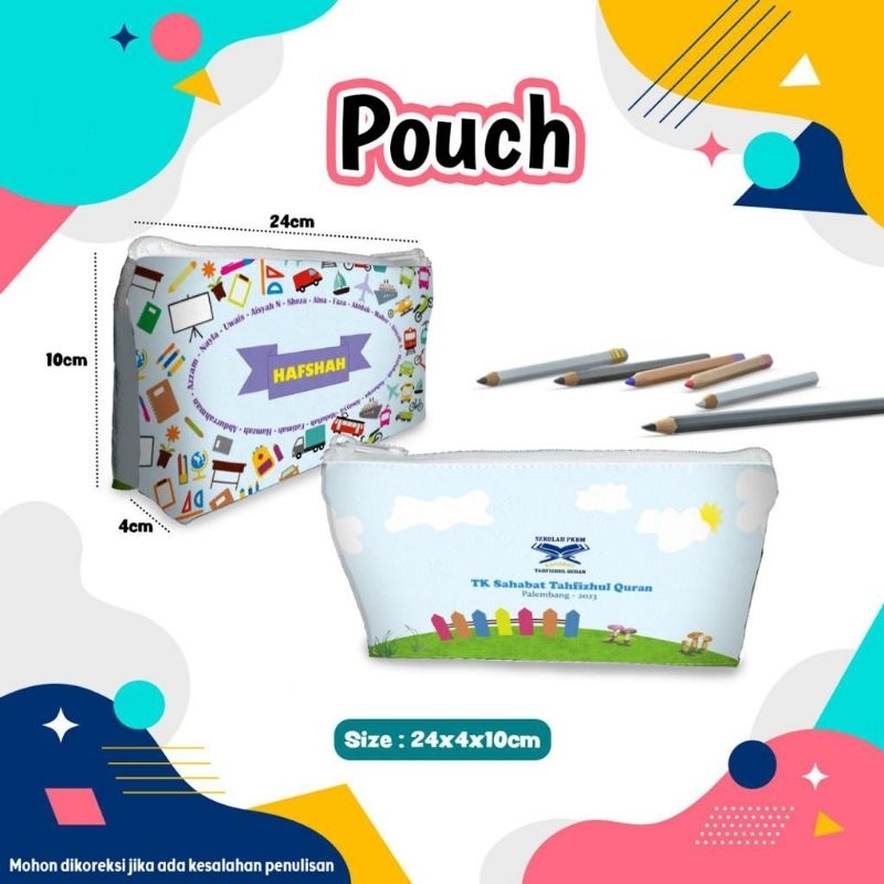 

Pouch Alat Tulis Pouch Serbaguna Wadah Aksesoris Gadget Tempat Makeup Kosmetik Custom Nama Foto Souvenir Kado Hadiah Kotak Dompet