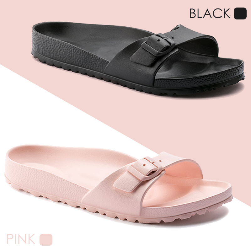 Sandal Wanita Tali Gesper Sendal Slop Birkin Cewek Eva Phylon Ringan Strap Rubber Madrid Terbaru Casual Empuk Anti Slip SIZE 36-40