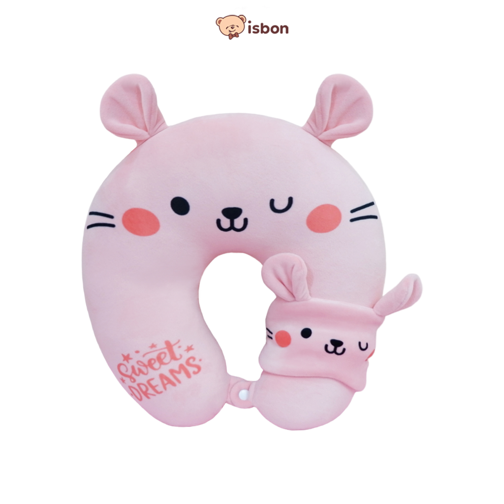 ISTANA BONEKA Balmut Bantal Selimut kelinci sweet dream rabbit pink Cocok Untuk Traveling Bahan Hangat dan Lembut