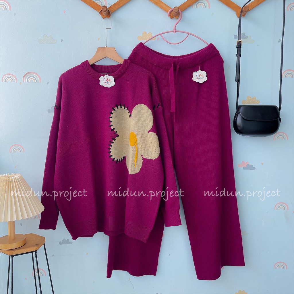 CALISTA KNIT | SETELAN RAJUT MOTIF PREMIUM