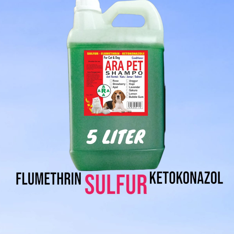 Shampoo sulfur 5 liter sampo kucing &amp; anjing