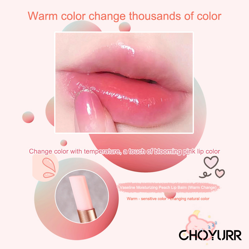 【COD】Lip Balm Vaseline Peach / Lip Balm Pelembab / Lip Balm Berubah Warna-CH