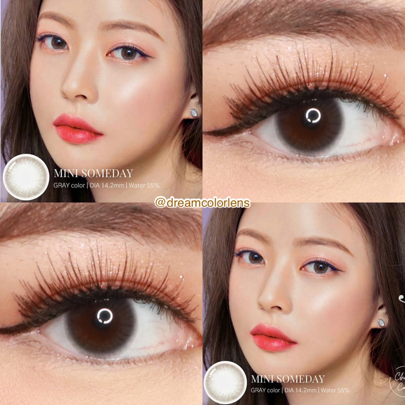 Softlens Kitty Kawaii Mini Someday Gray / Brown / Abu / Coklat Normal Minus Beda Minus