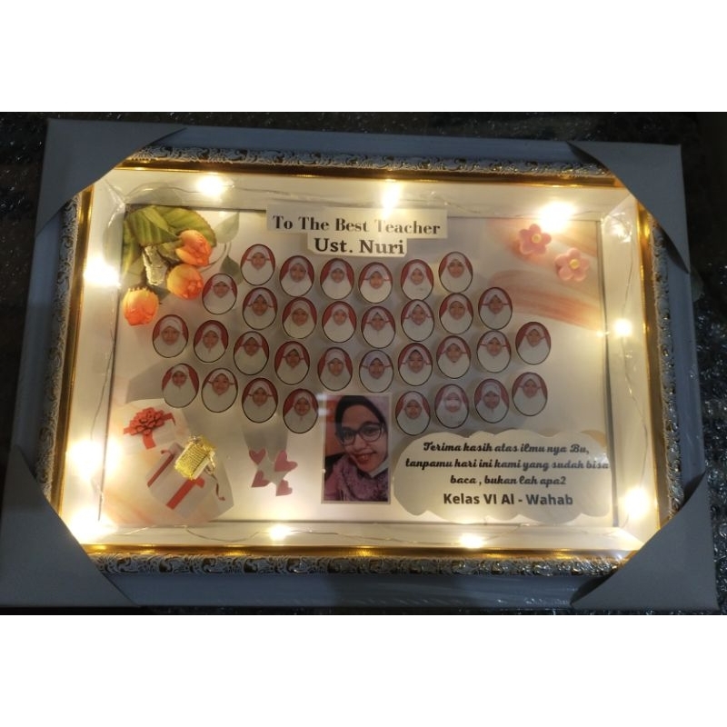 frame 3d LED kenangan /hadiah