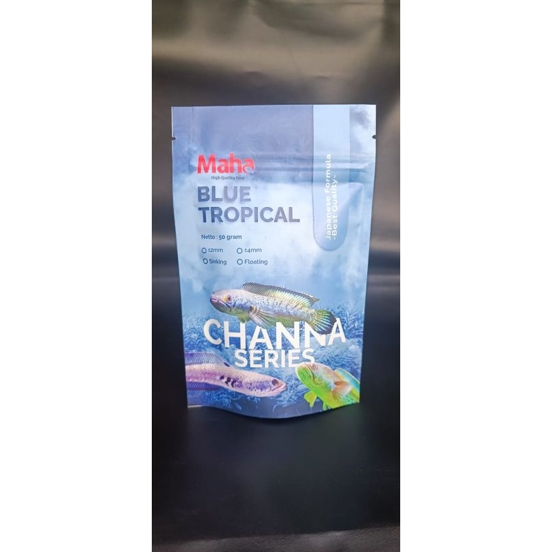PELET IKAN CHANNA PAKAN IKAN CHANNA PELET MAHA BLUE TROPICAL