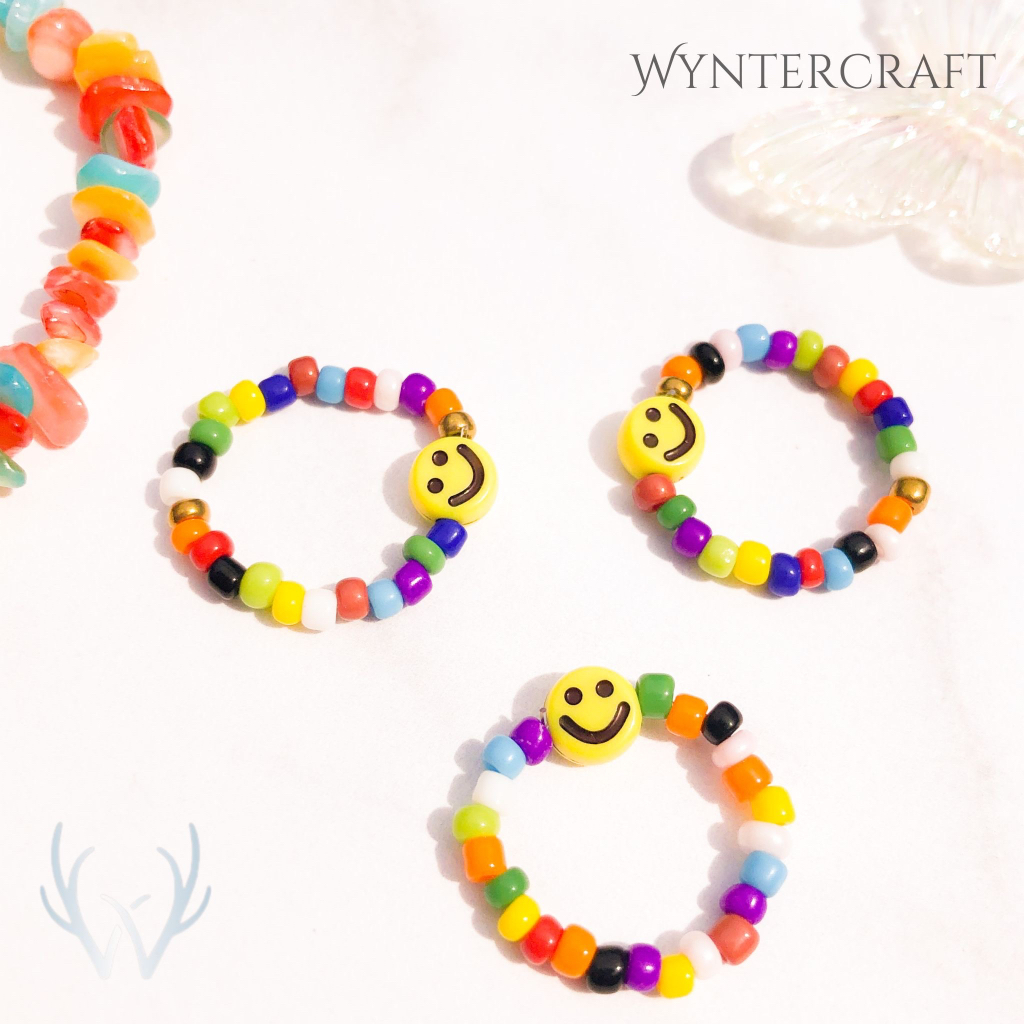 WB204 Cincin Mote Smile Rainbow by Wynter Craft