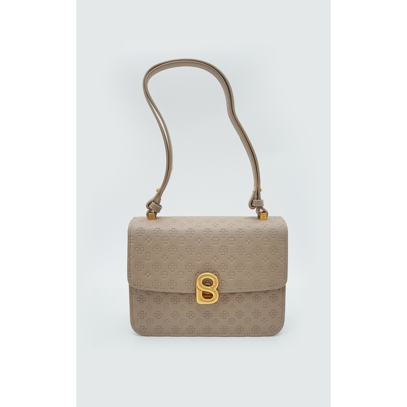 BUTTONSCARVES Preloved Audrey Monogram BS Taupe