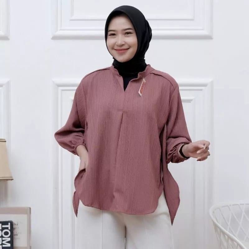 Kemeja Blouse Wanita Oversize Livia Blouse Lady Crush Korean Style