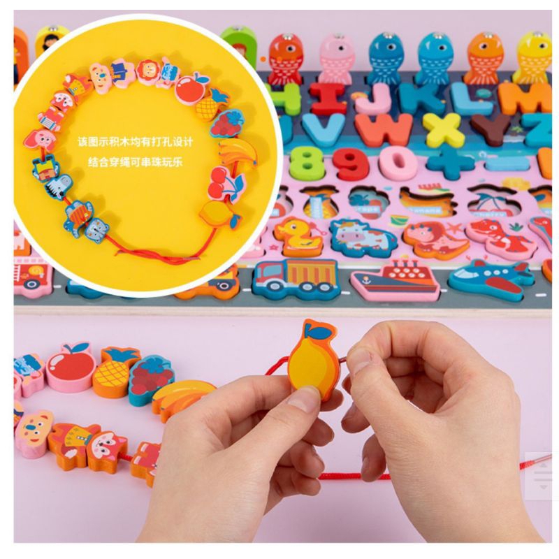 NEW  Montessori Puzzle Games 7 in 1 / 8 in 1 / 9 in 1 / 10 in 1 Matching Board Game Papan Mainan