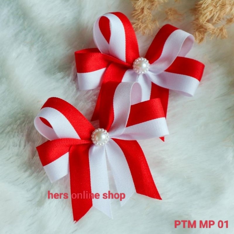 Pita merah putih siap pakai, pita panitia 17 sdh ada peniti / bross kerudung hijab atau pita utk ham