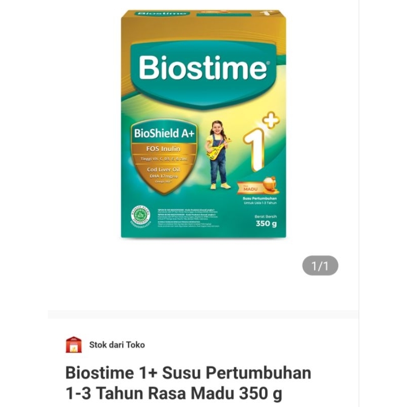 Biostime 1+ Madu Box 350 gr