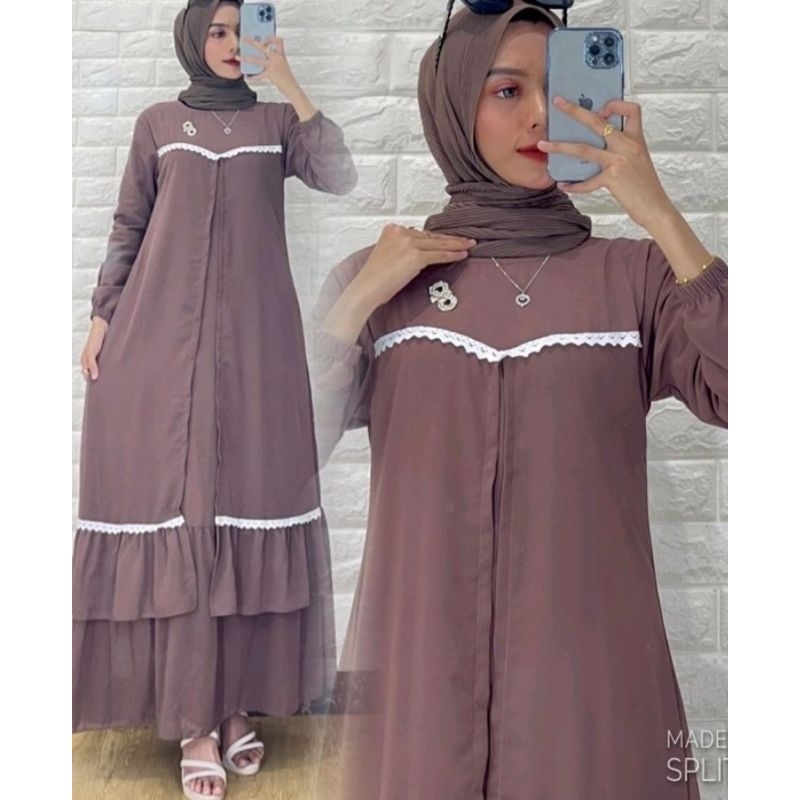 Gamis Outer Renda Ceruty Premium