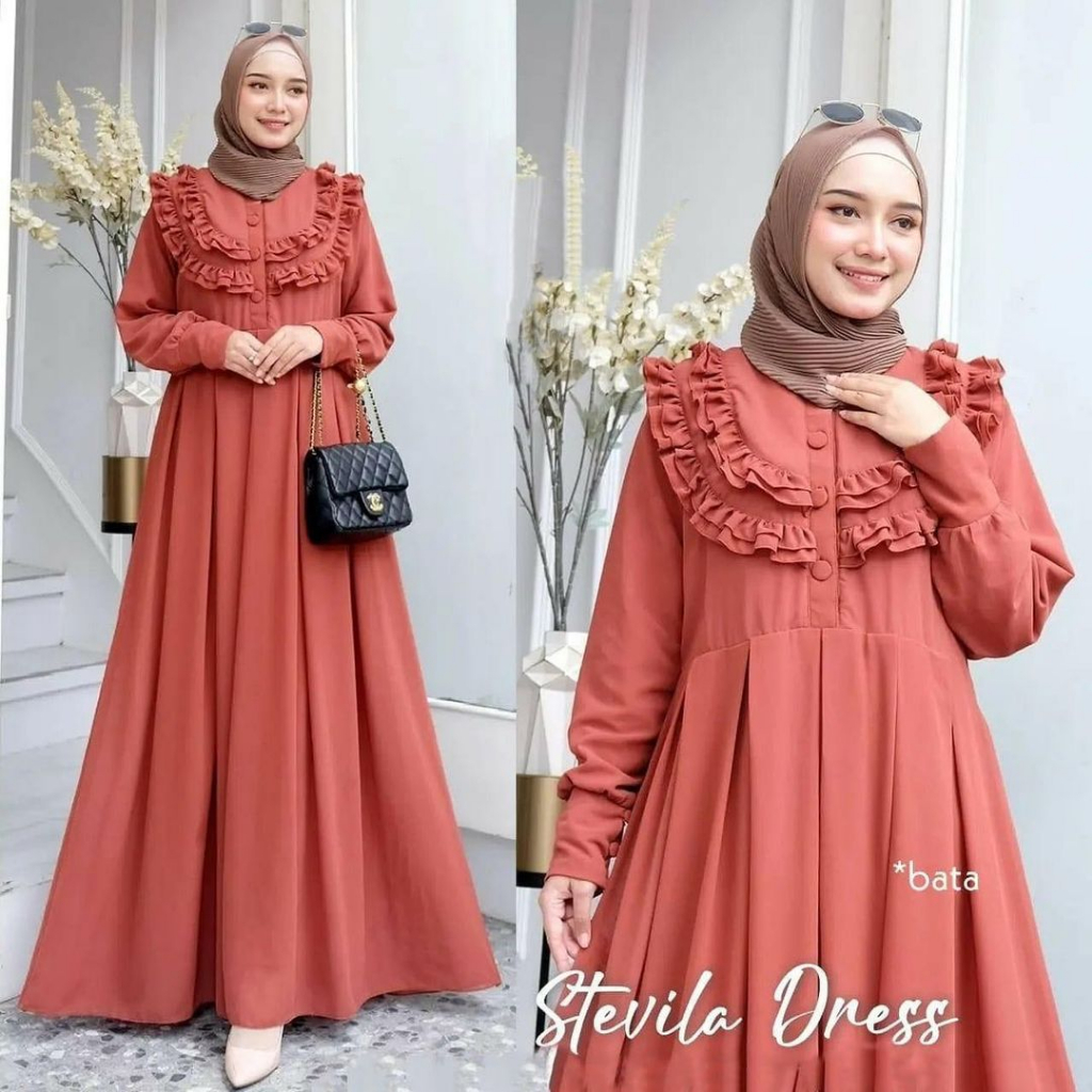 Pakaian wanita Maryam dress Size M L &amp; XL Jihan maxi terbaru 2023 Gamis Dress Busui Whudu Frendly