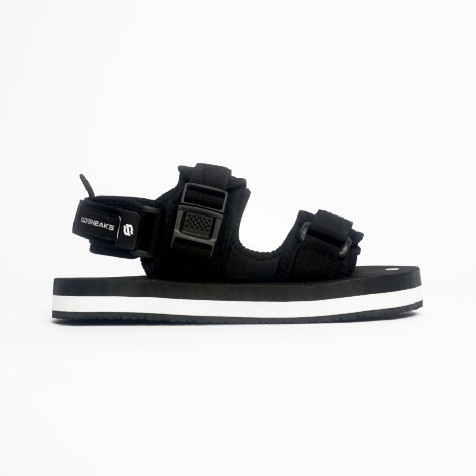 SIDSNEAKS - Ace Black White - Sandal Gunung Pria Wanita Sandal Traveling Pria