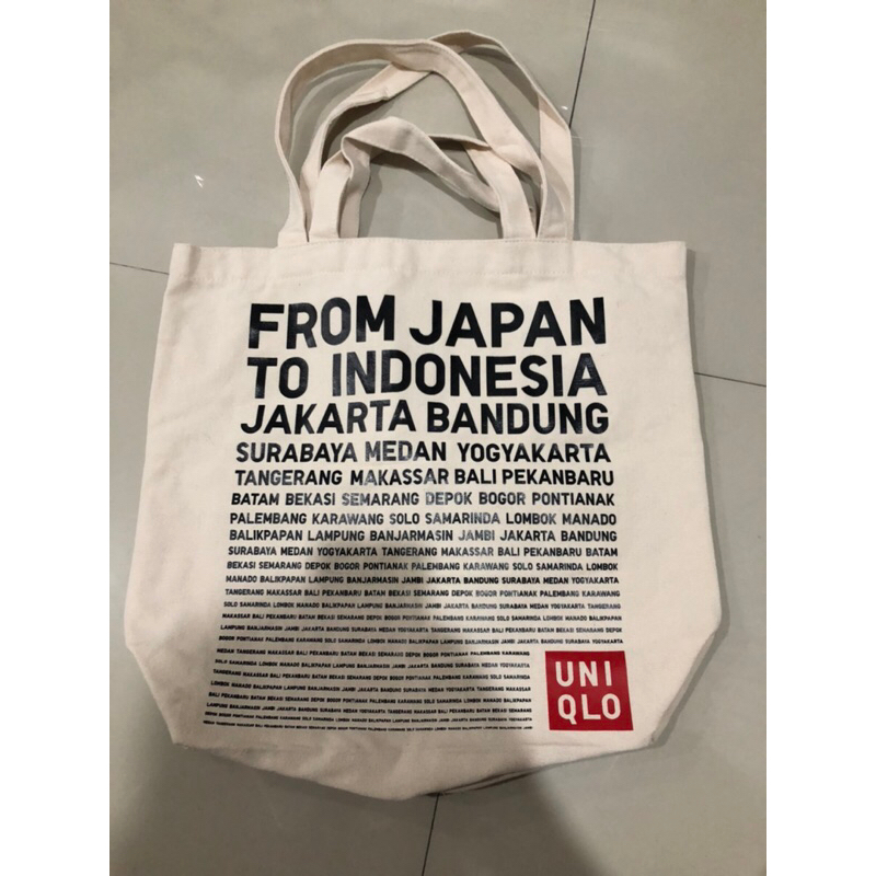 uniqlo original tote bag tas limited 10th anniversary