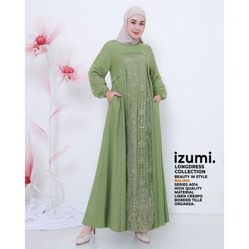 Gamis Dress Kemeja Atasan wanita Izumi Dress Terbaru by Balimo