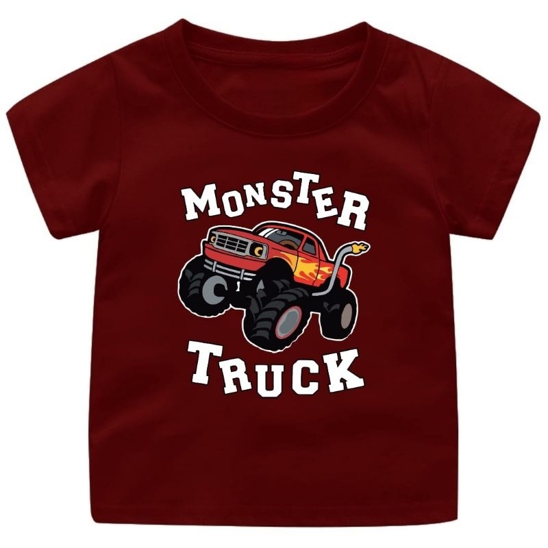 Baju kaos Anak Laki Laki Usia 1-12 Tahun MONSTER TUCK