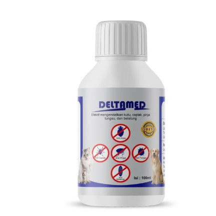 DELTAMED Obat Kutu Hewan Kucing Anjing Mandi Semprot 100ML Cat Dog Flea Mite