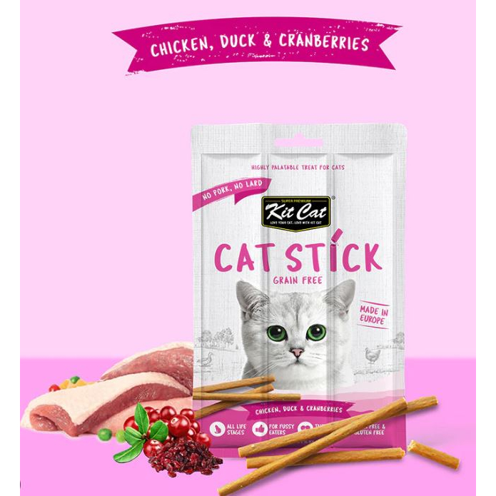 KIT CAT STIK 3x5GR Treat Cat Snack Kucing Jajanan Cemilan Grain Free Makanan Jajan stick