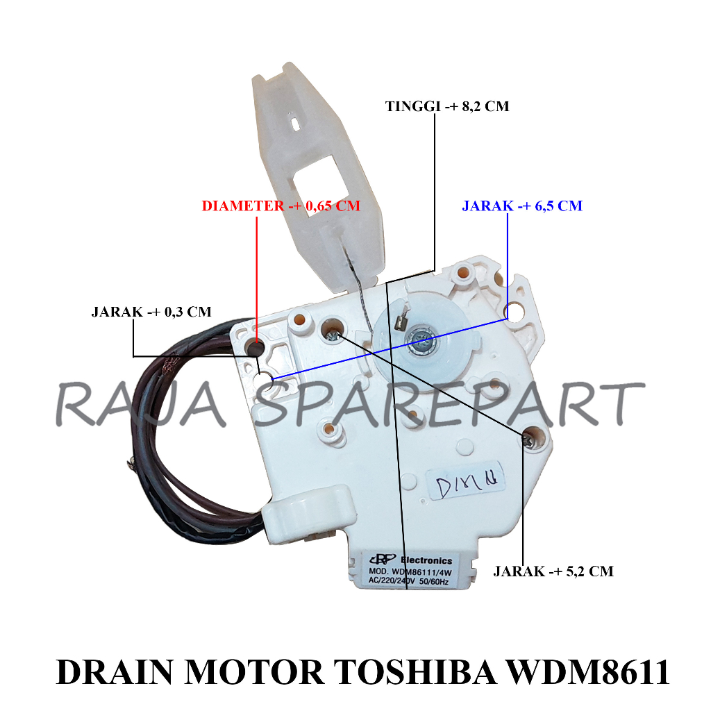 Drain Motor/Motor Pembuangan Air Mesin Cuci Toshiba WDM8611