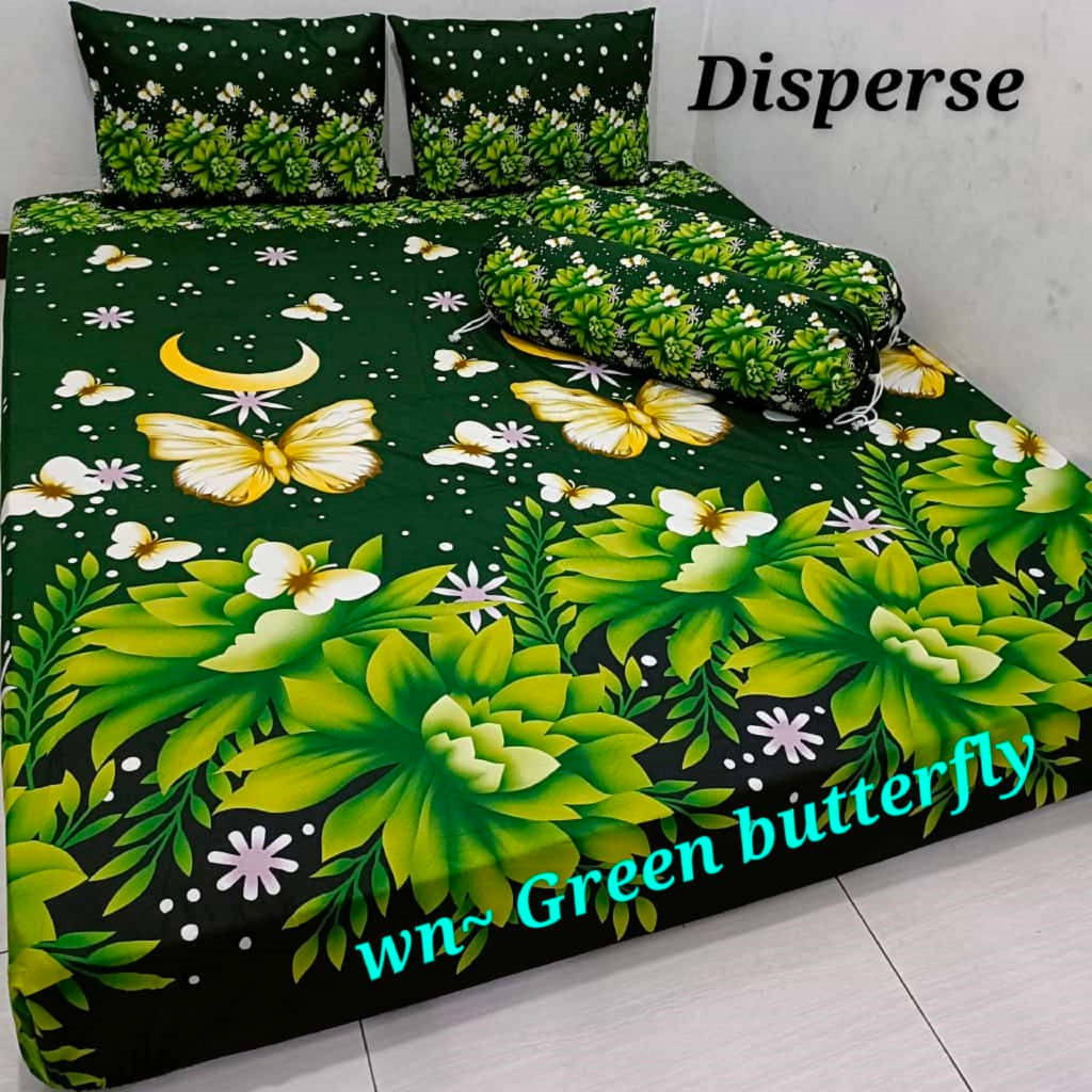 SPREI HOME MADE MOTIF KUPU SET SARUNG BANTAL DAN SARUNG GULING MOTIF CLEMATIS
