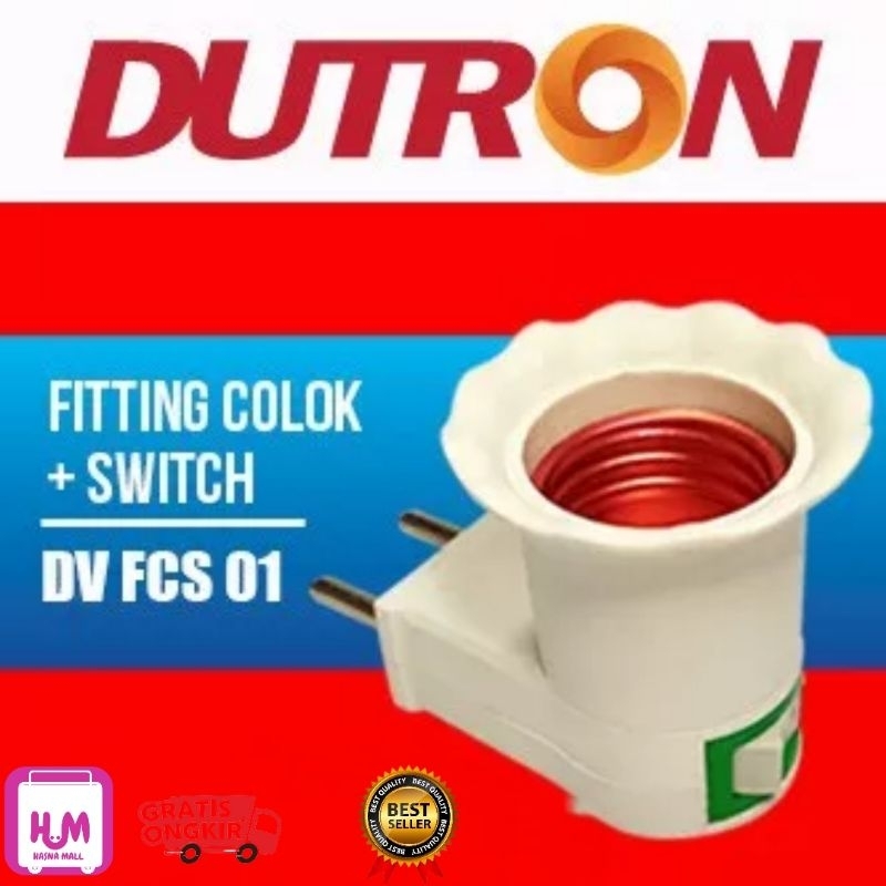 Dutron Fitting Colok Fitting Lampu Tidur Plus Saklar SNI DV-FCS-01