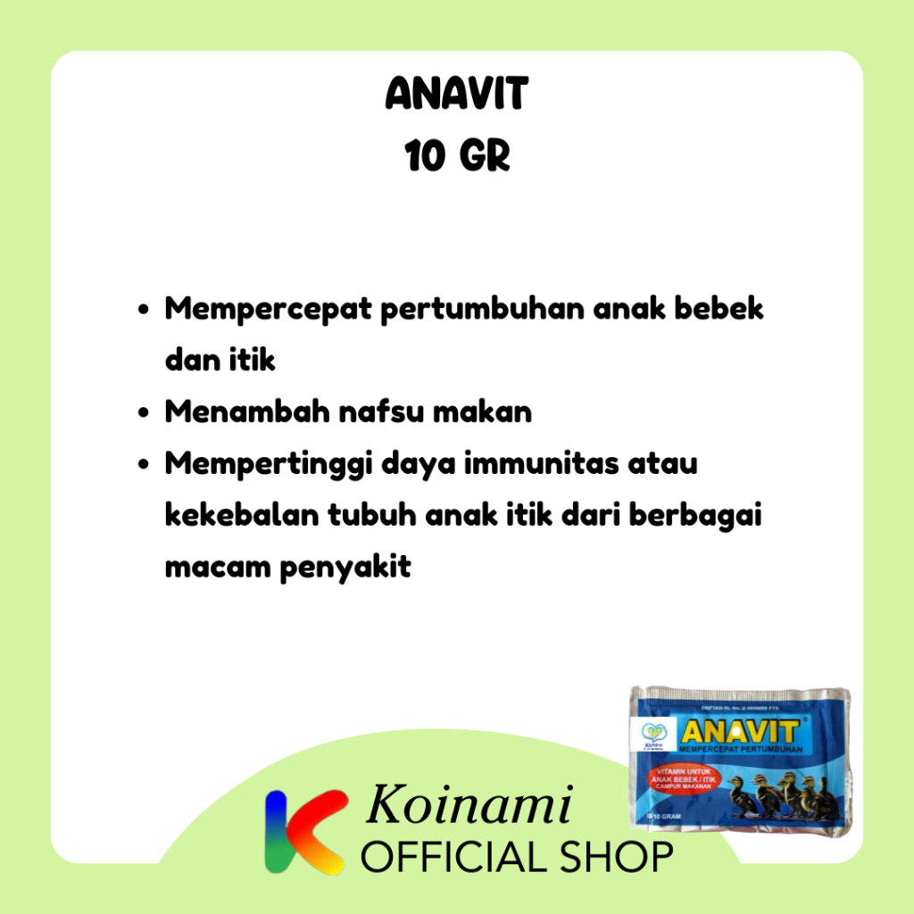 ANAVIT VITAMIN BEBEK / PERTUMBUHAN ANAK BEBEK / EKA FARMA