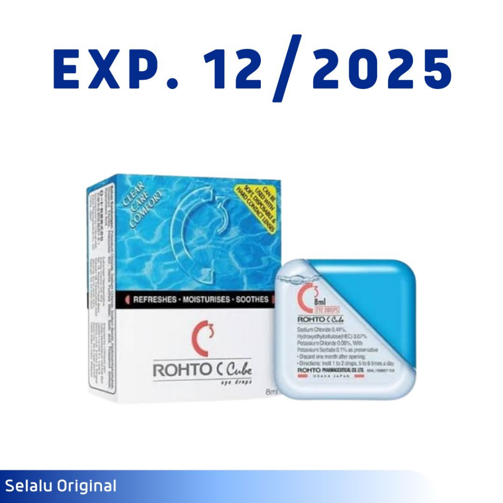 Rohto C Cube Obat Tetes Mata Untuk Pemakai Softlens, Disposable, Semih