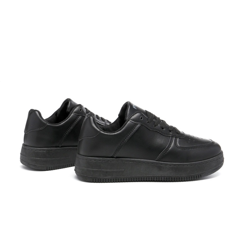 Sepatu wanita sneakers hitam basic polos just doit casual wanita