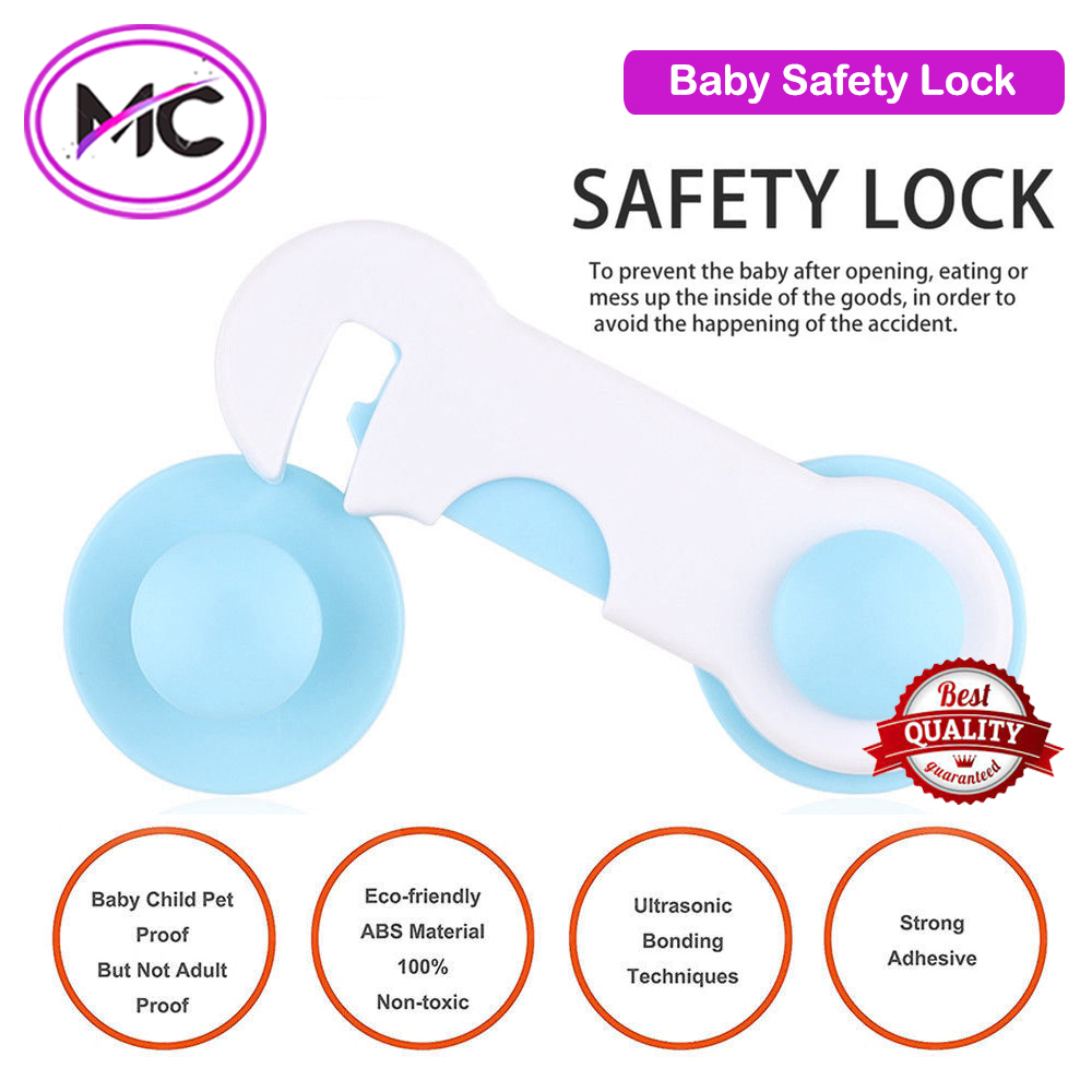 Kunci Pengaman Laci Lemari Pakaian Baju Pintu Kulkas Jendela Safety Lock Child Kitchen Set