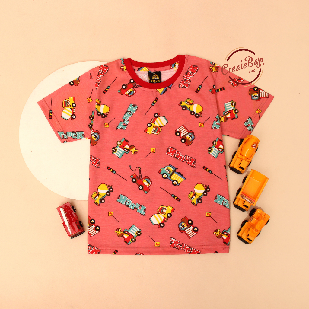 KAOS ANAK LAKI BEAR TRUCK 1-7 TAHUN BAJU ATASAN ANAK LAKI FASHION TERMURAH BAHAN KATUN