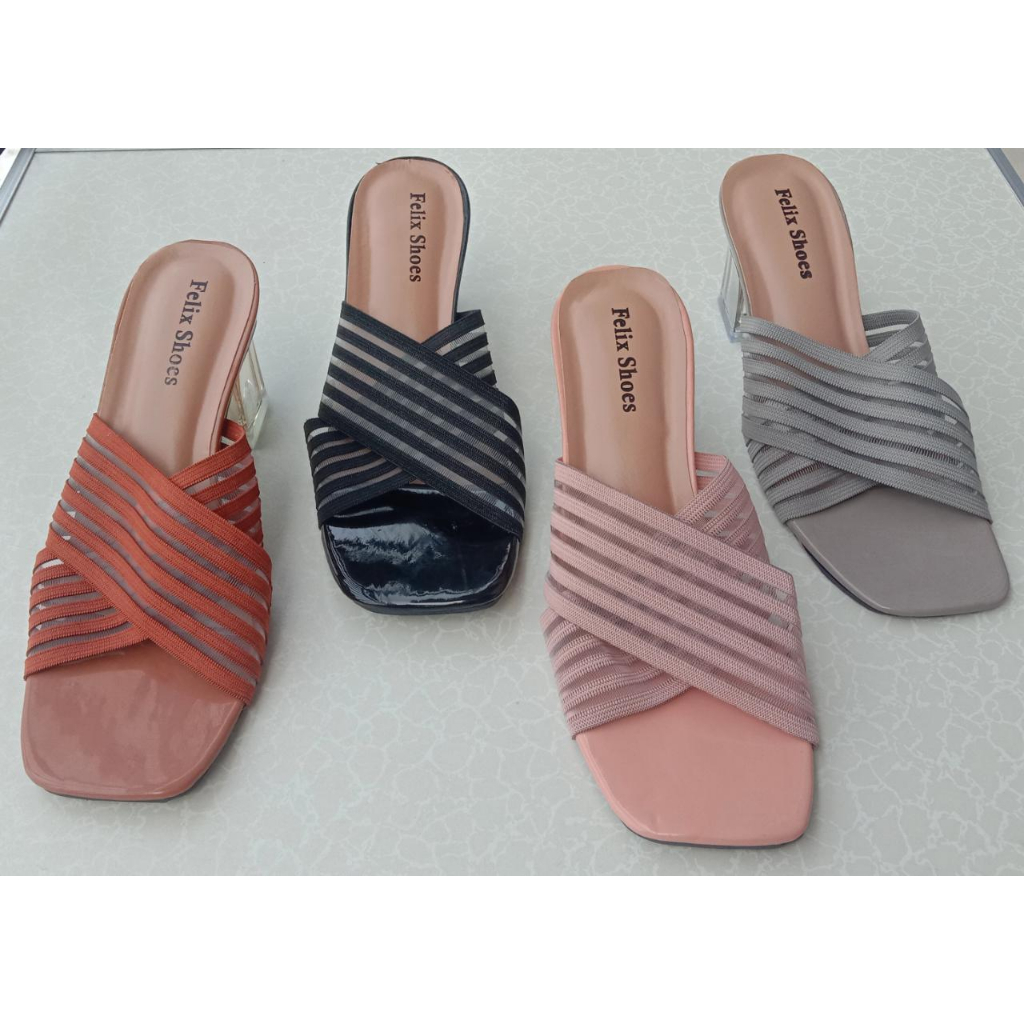 Sandal Heels Karet tinggi 7cm Casual Bisa dipakai berbagai acara SANDAL HEELS KOREA DR-06