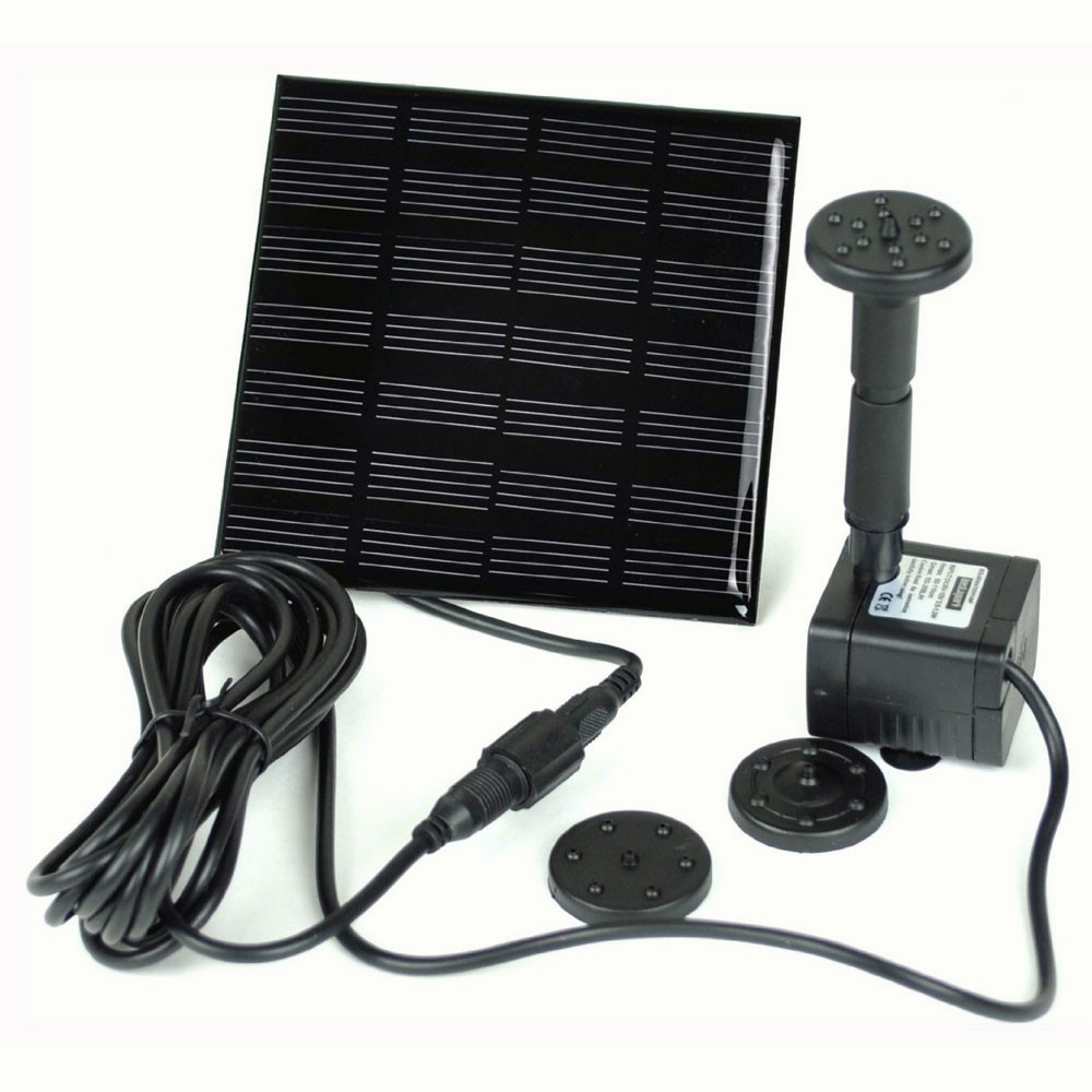 WTW Pompa Air Mancur Tenaga Surya Matahari Solar Cell Water pump Water Proof Mini Kolam Outdoor