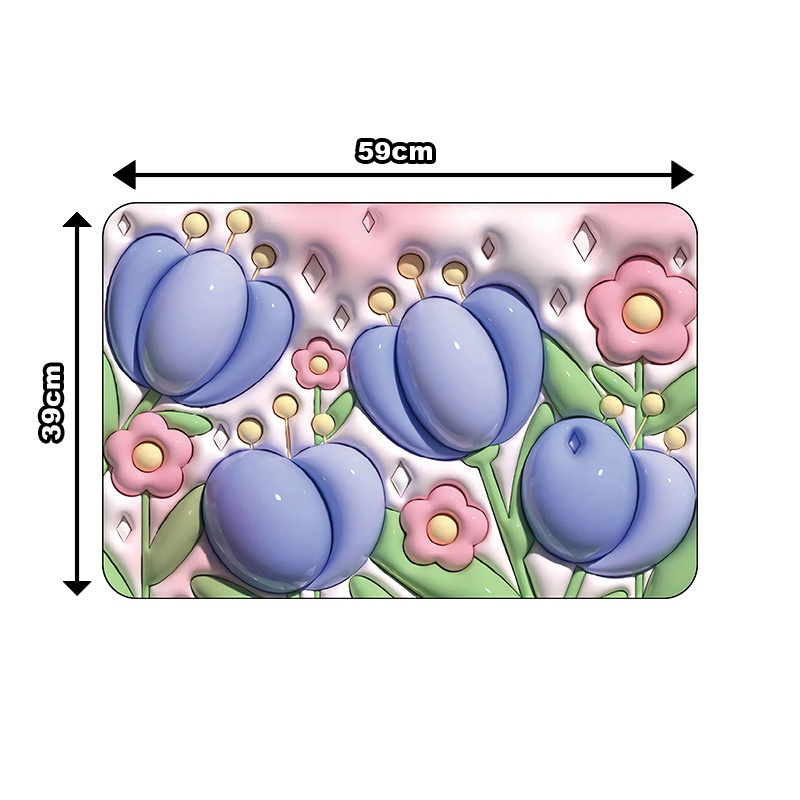 VICMALL - Keset kamar mandi / Keset kaki karakter / Keset 3D motif timbul