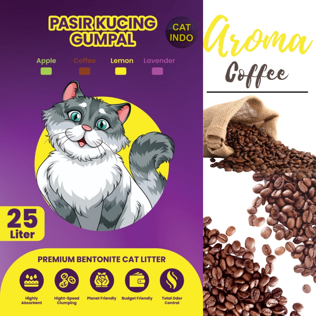 Pasir Kucing Gumpal / Pasir Kucing Gumpal Wangi Bentonite 25Liter