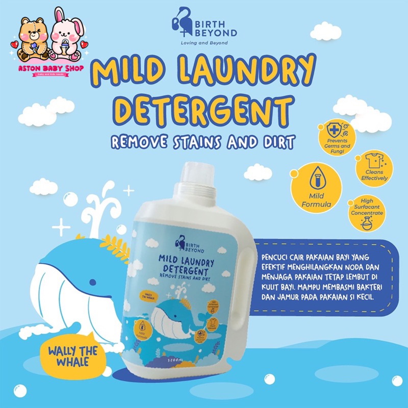 Birth Beyond Mild Laundry Detergent 3,2 L Detergen Pakaian Bayi Sabun cuci baju bayi