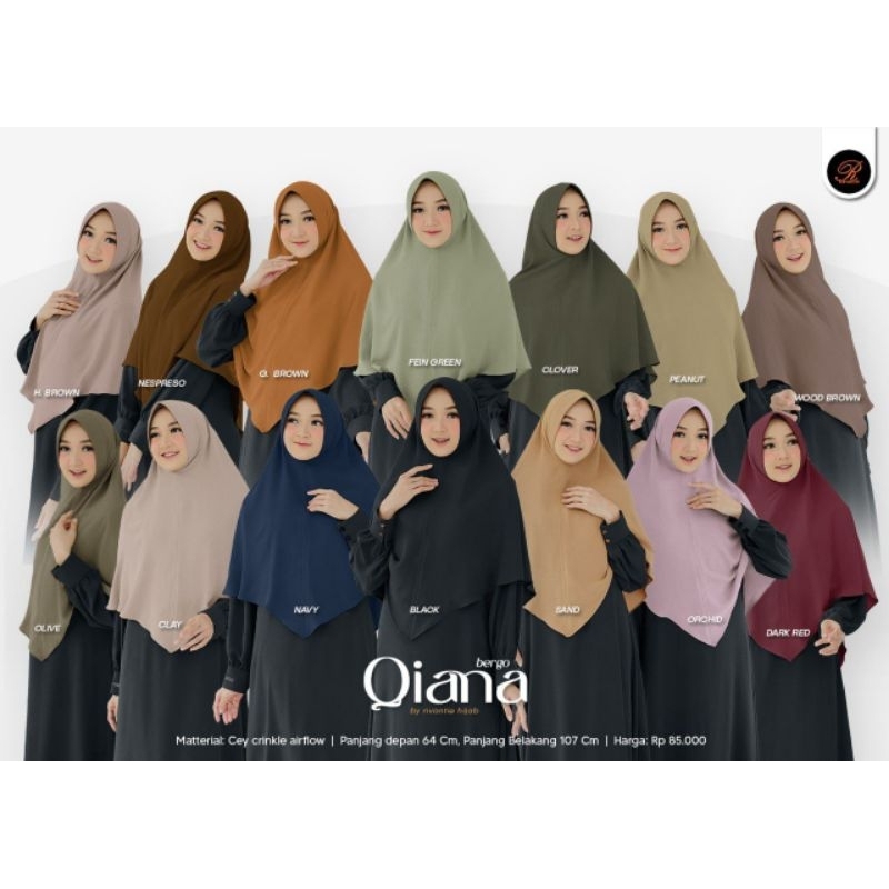 Jilbab Qiana By Rivantie bahan clay cringkle