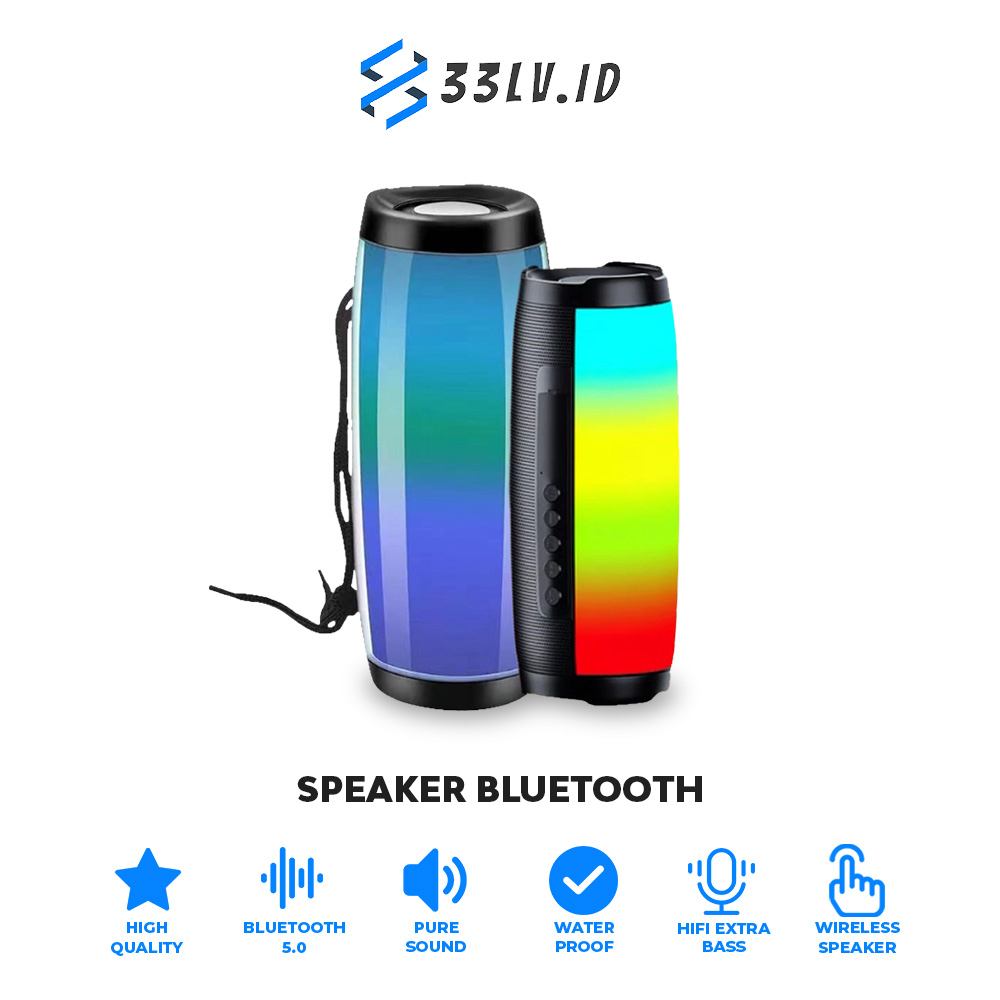 【33LV.ID】Speaker Bluetooth 5.0 TG157 LED Pulse Wireless USB SUPER BASS MINI