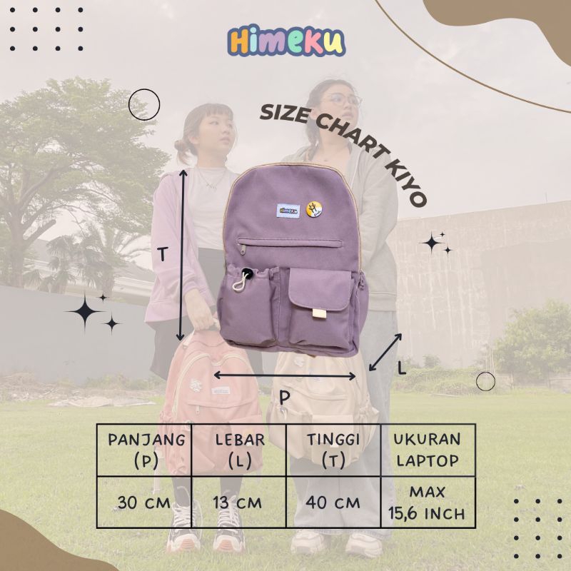 KIYO Backpack Himeku Tas Sekolah Ransel