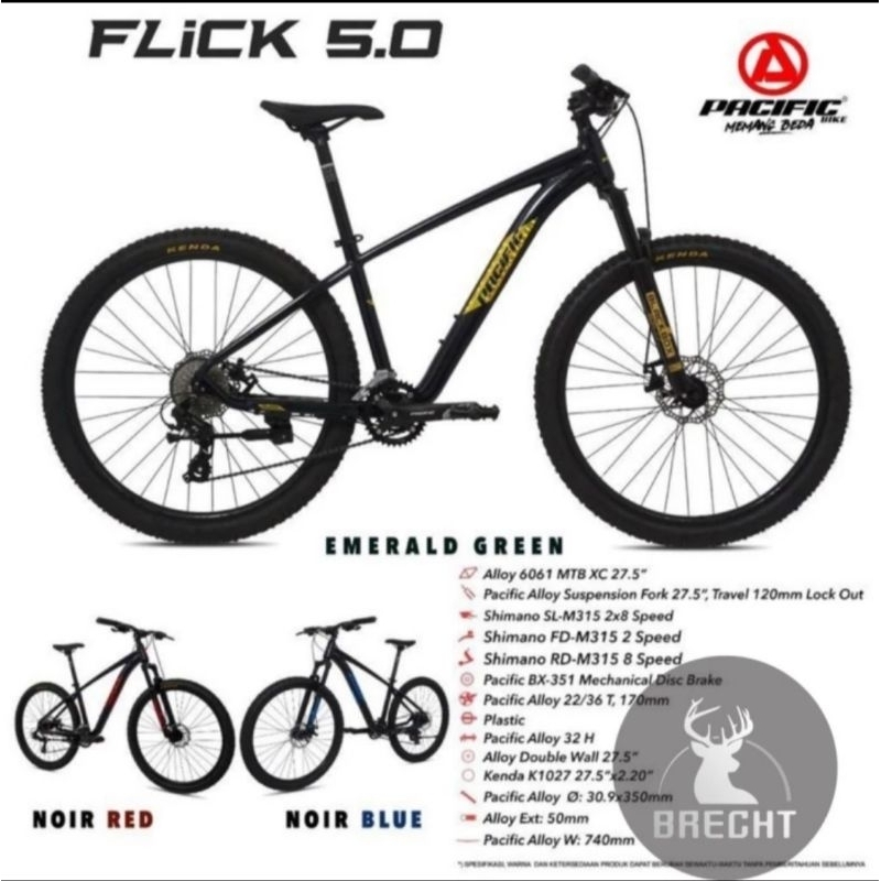 Sepeda Gunung MTB PACIFIC Flick 5.0 Alloy 27'5Inch