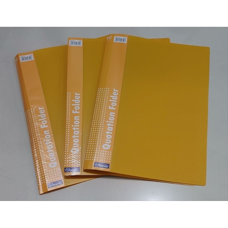 

Quotation Folder Clip/Map Plastik File Bambi Kuning (1 Pcs)