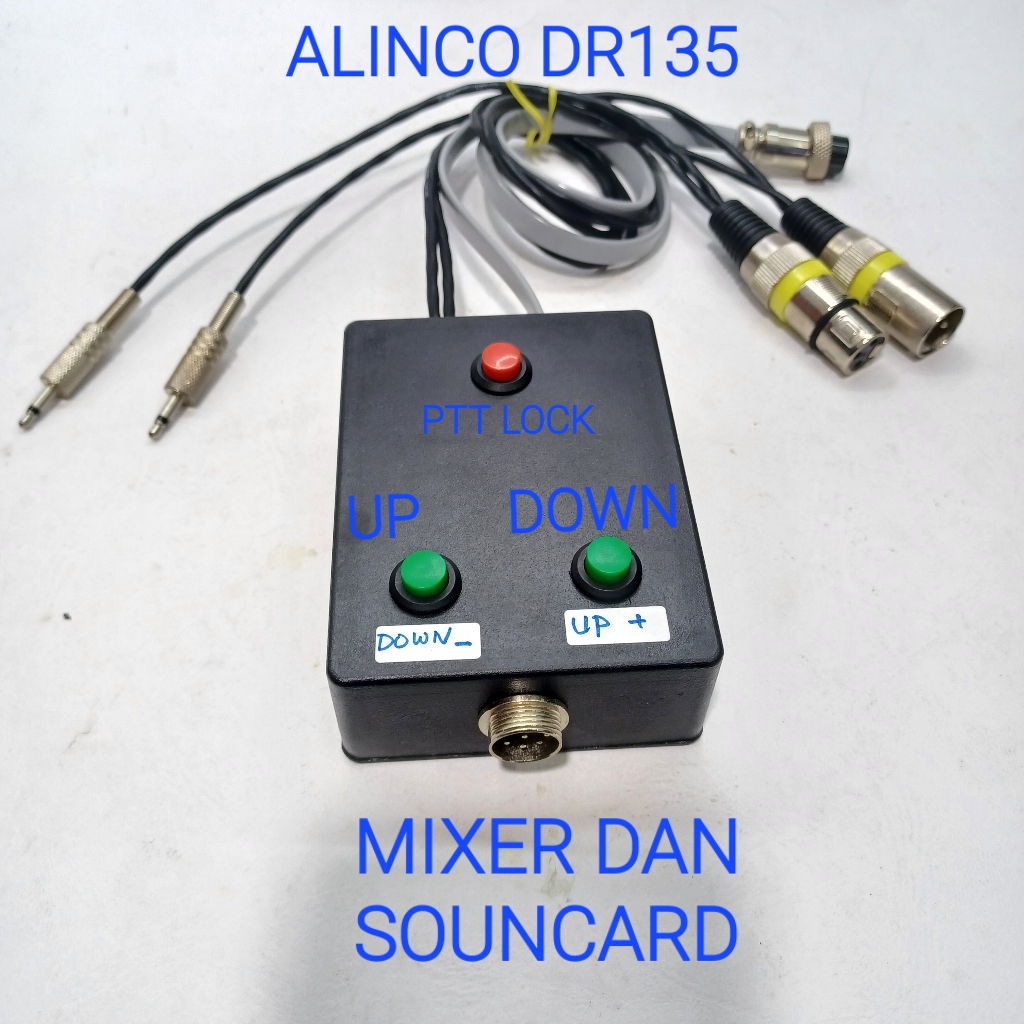PTT BOX MIXER AUDIO TO SOUNDCARD UNTUK RIG ALINCO DR 135 MK 2MK3