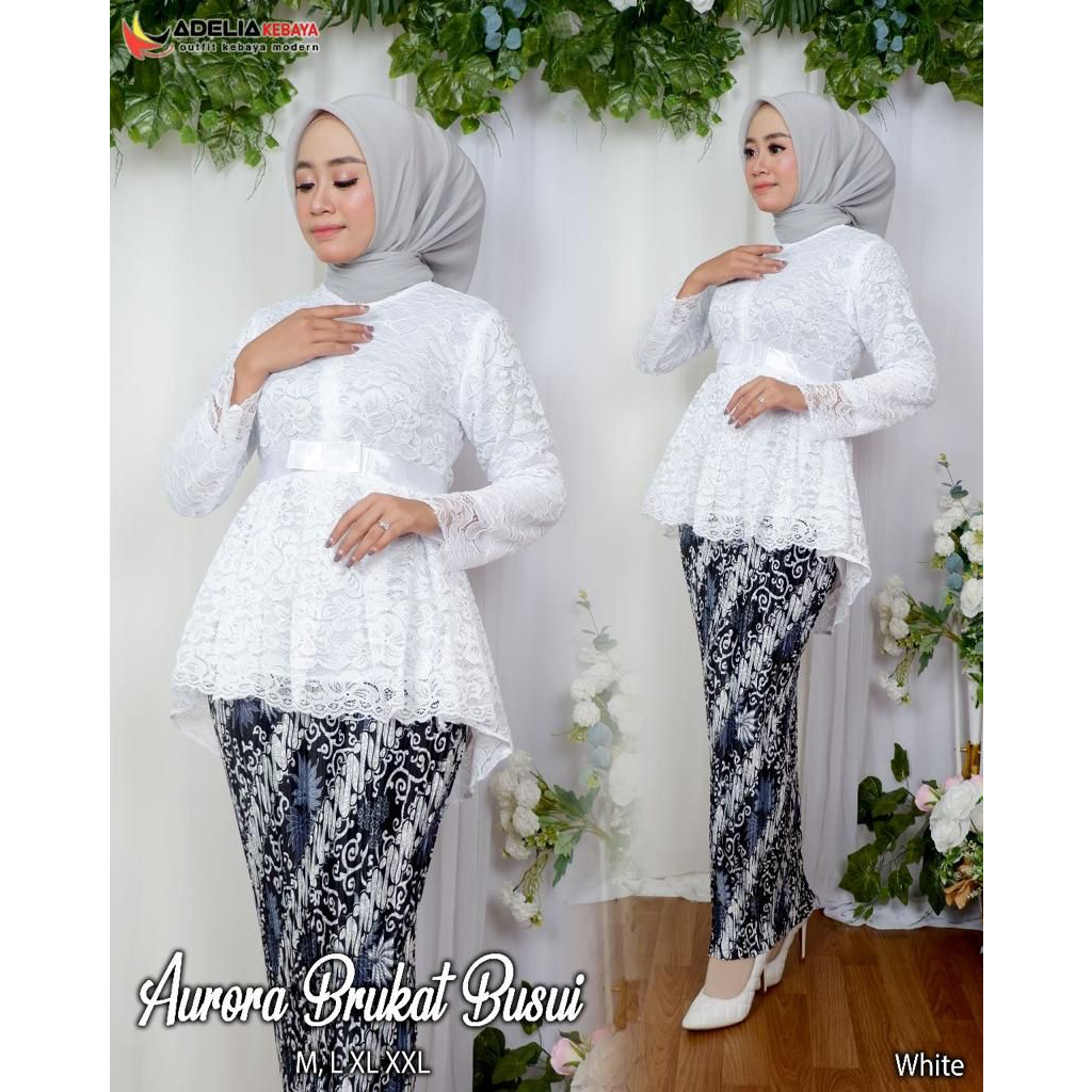 HN MODE - Setelan kebaya brukat aurora terbaru / kebaya modern