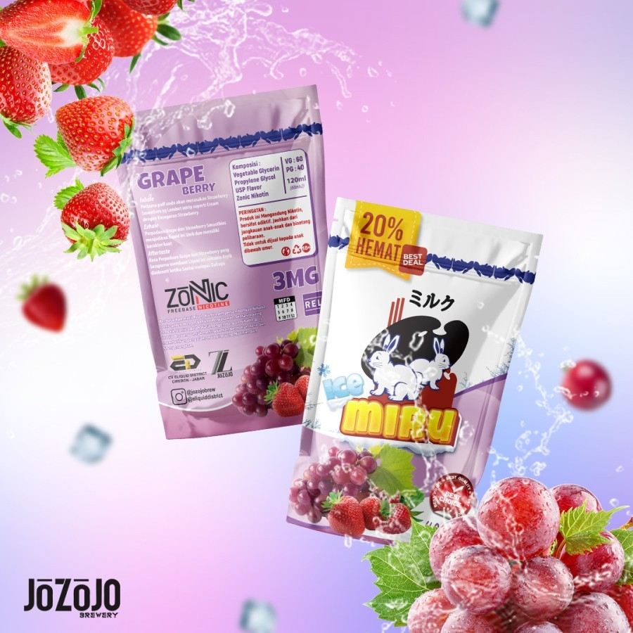 liquid Miru Grape Berry Ice 120ML / 2x60ML by Jozojo - Miru Grapeberry